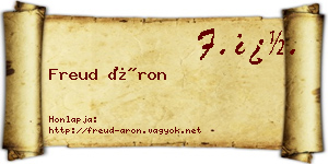 Freud Áron névjegykártya